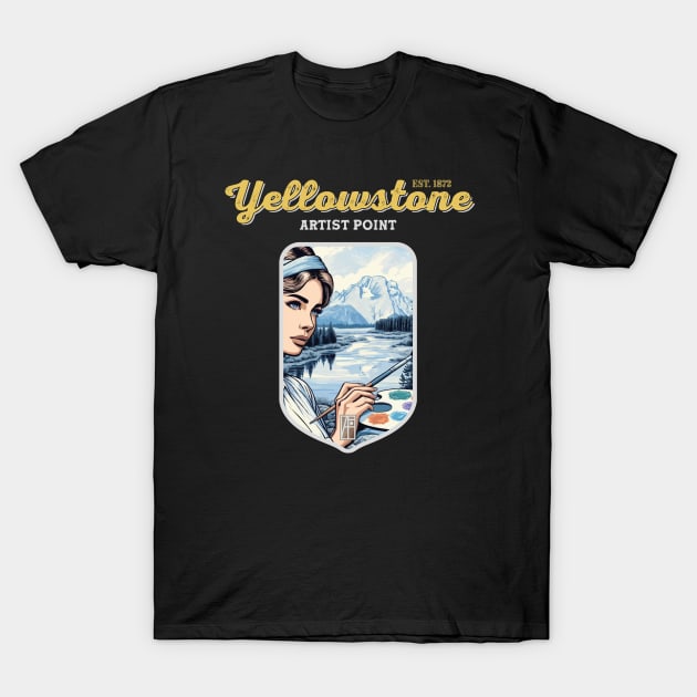 USA - NATIONAL PARK - YELLOWSTONE - Yellowstone Artists Point -27 T-Shirt by ArtProjectShop